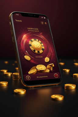 Smartphone com app de casino